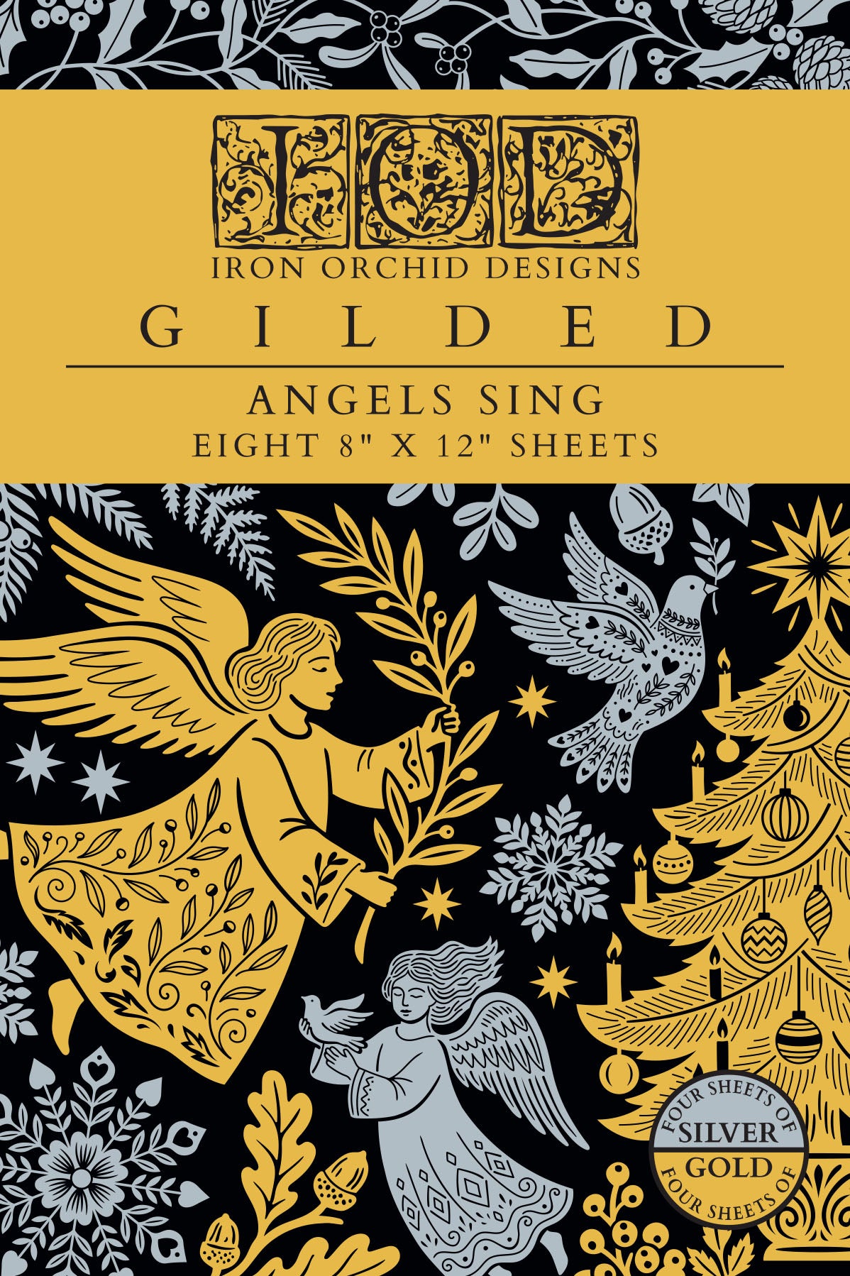 Angels Sing - IOD Gilded Transfer 8-8" X 12"