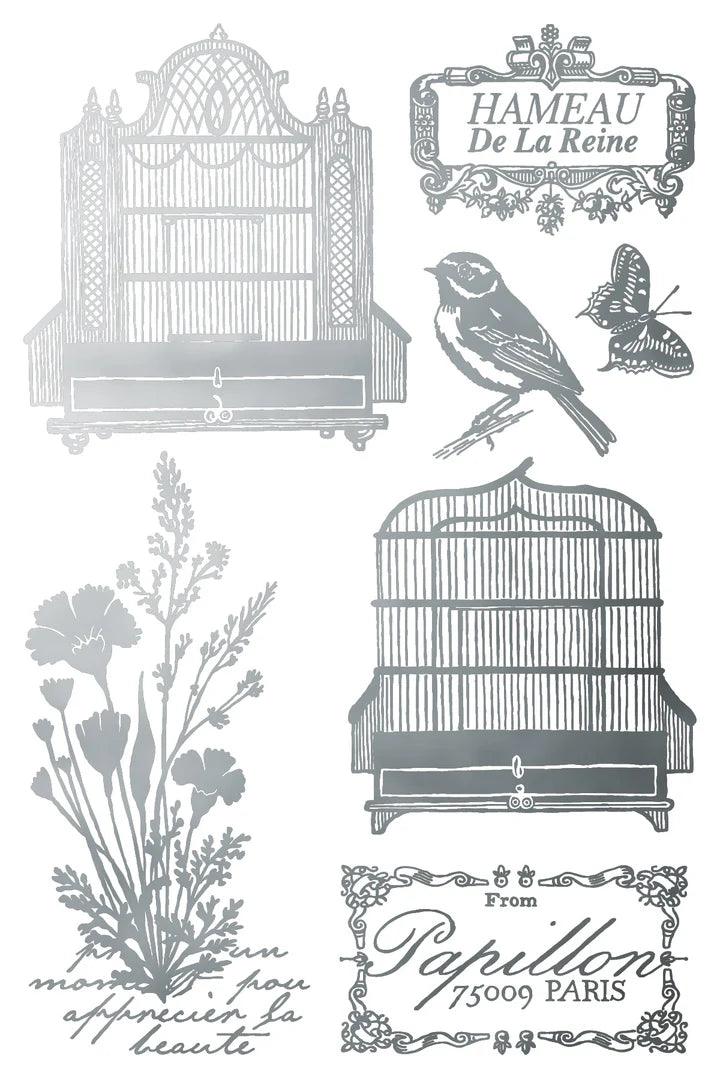 Papillon - IOD Gilded Transfer 8-8" X 12"