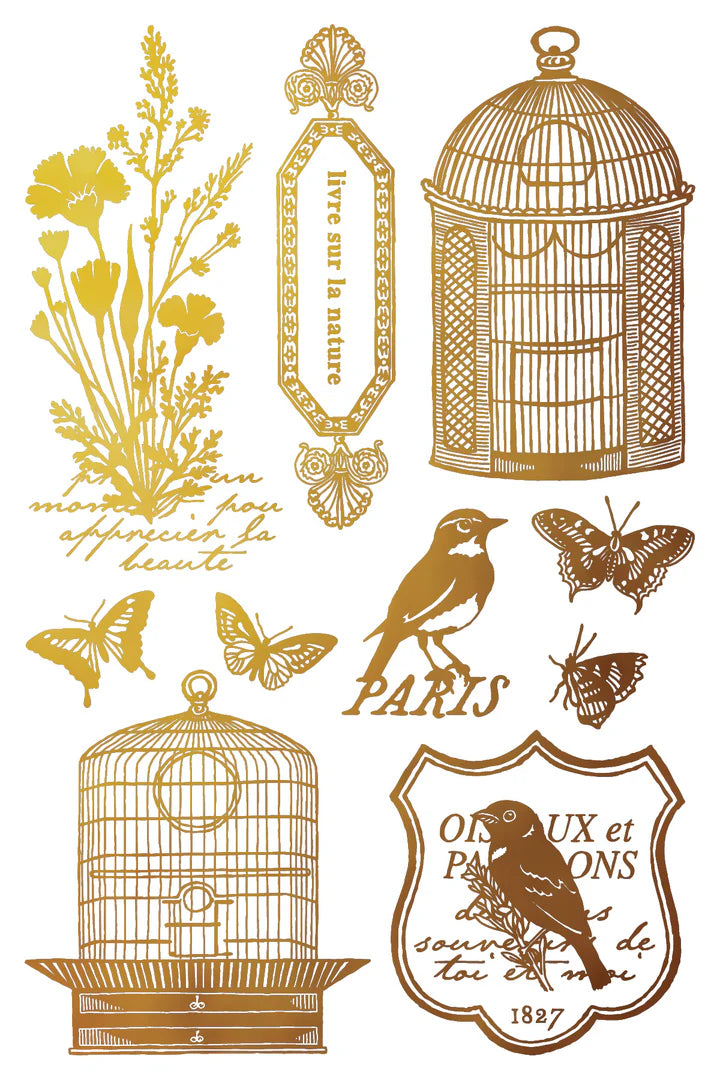 Papillon - IOD Gilded Transfer 8-8" X 12"