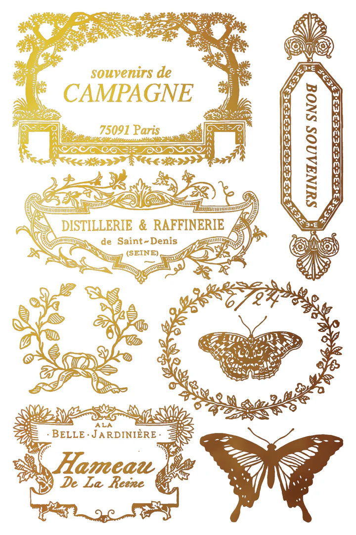 Papillon - IOD Gilded Transfer 8-8" X 12"