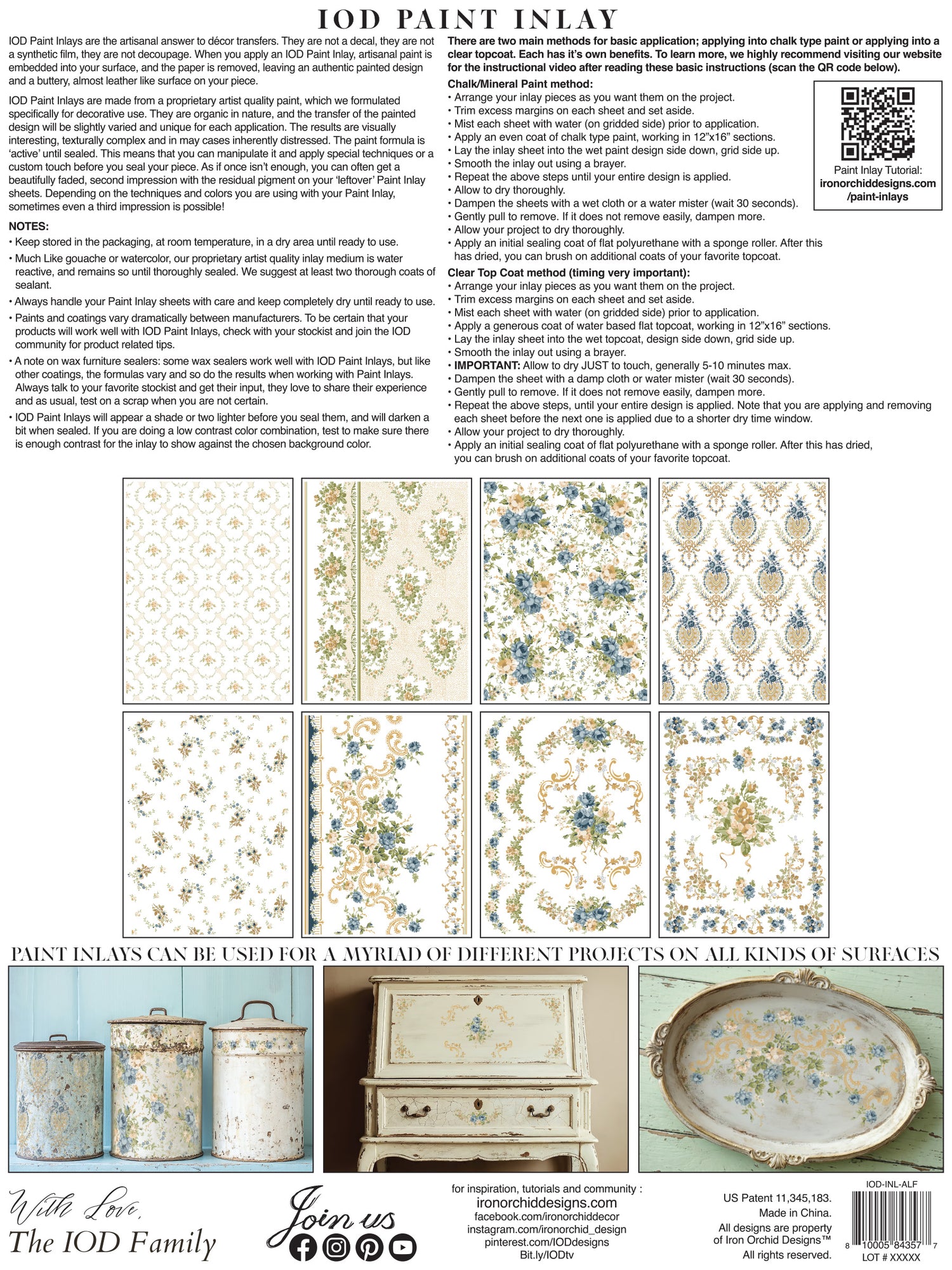 Alfred Peats & Co IOD Paint Inlay (12″x16″ 8 sheet Pad)