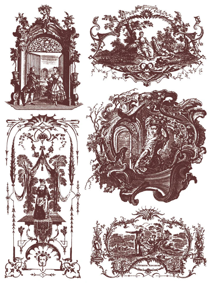 Hameau De La Reine IOD Paint Inlay (12″x16″ 8 sheet Pad)