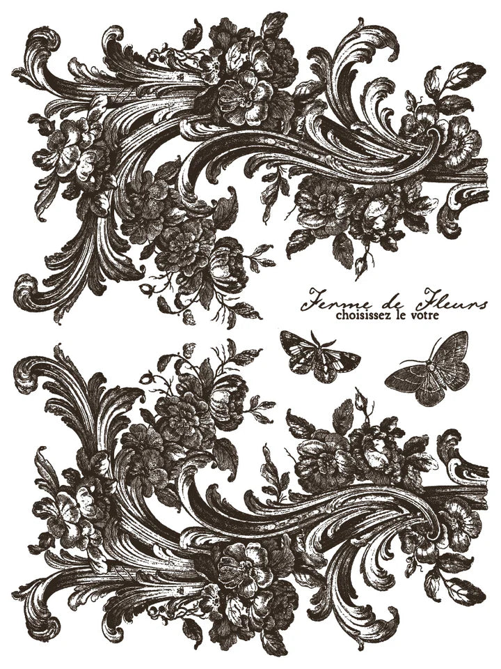 Hameau De La Reine IOD Paint Inlay (12″x16″ 8 sheet Pad)