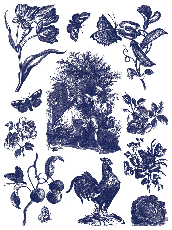 Hameau De La Reine IOD Paint Inlay (12″x16″ 8 sheet Pad)