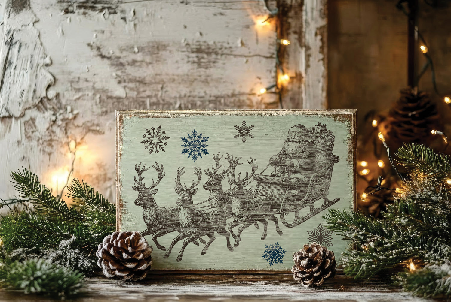 The North Pole IOD Paint Inlay (8″x12″ 8 sheet Pad)