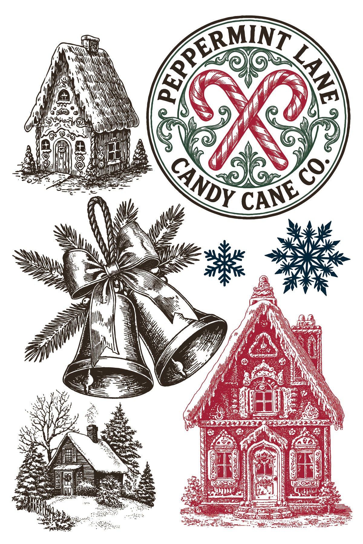 The North Pole IOD Paint Inlay (8″x12″ 8 sheet Pad)