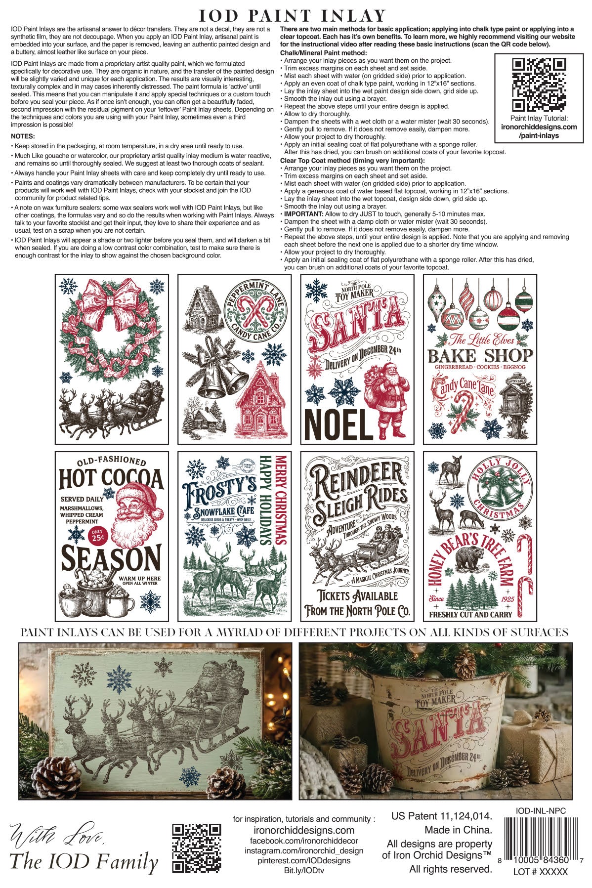 The North Pole IOD Paint Inlay (8″x12″ 8 sheet Pad)