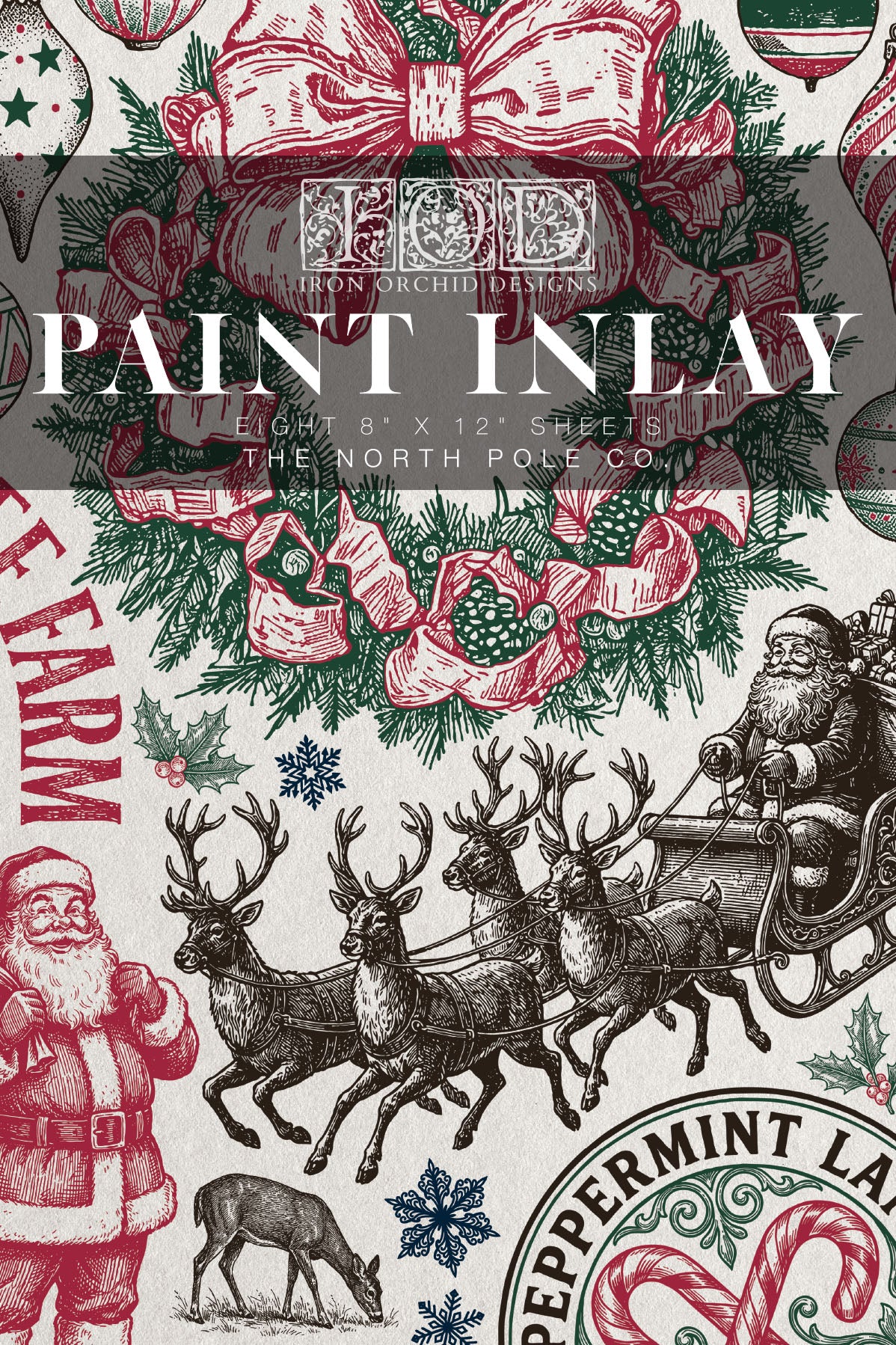 The North Pole IOD Paint Inlay (8″x12″ 8 sheet Pad)