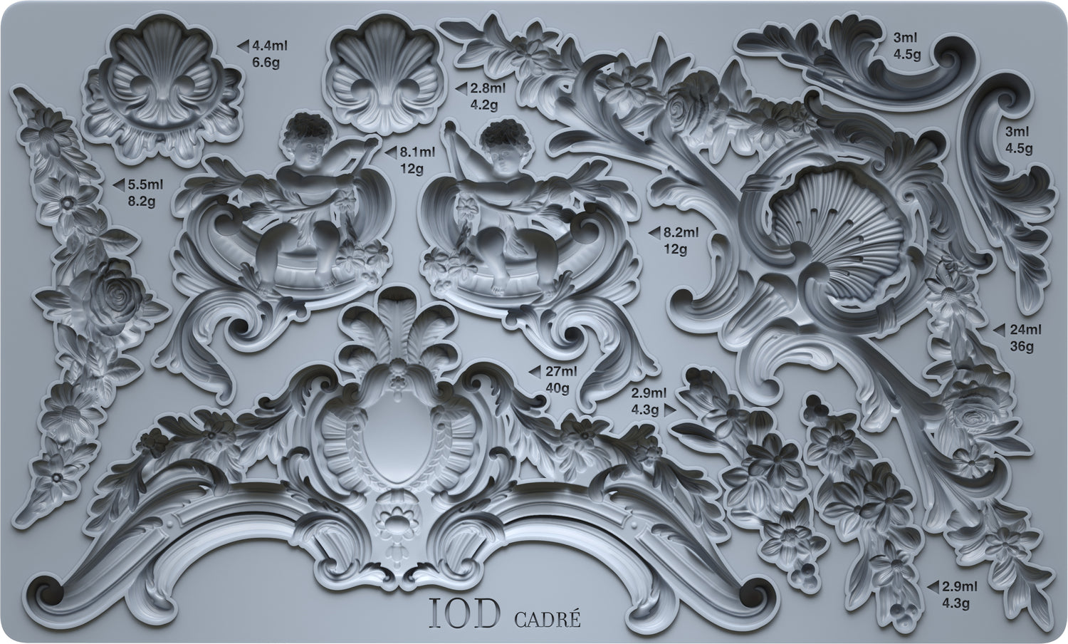 Cadre IOD Decor Mould (6" x 10")