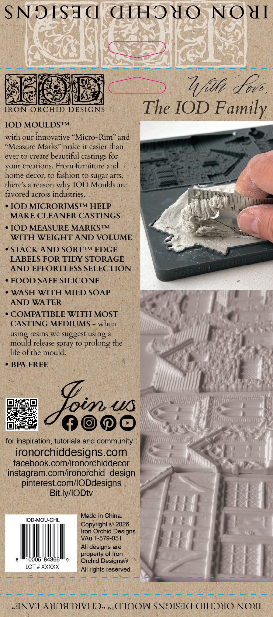 Charlbury Lane IOD Decor Mould (6" x 10")