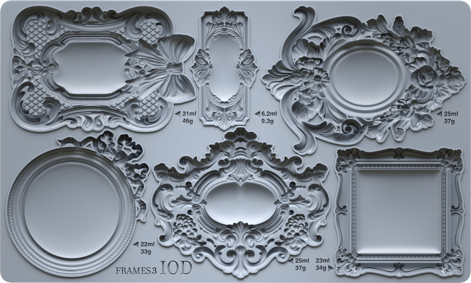 Frames 3 IOD Decor Mould (6" x 10")