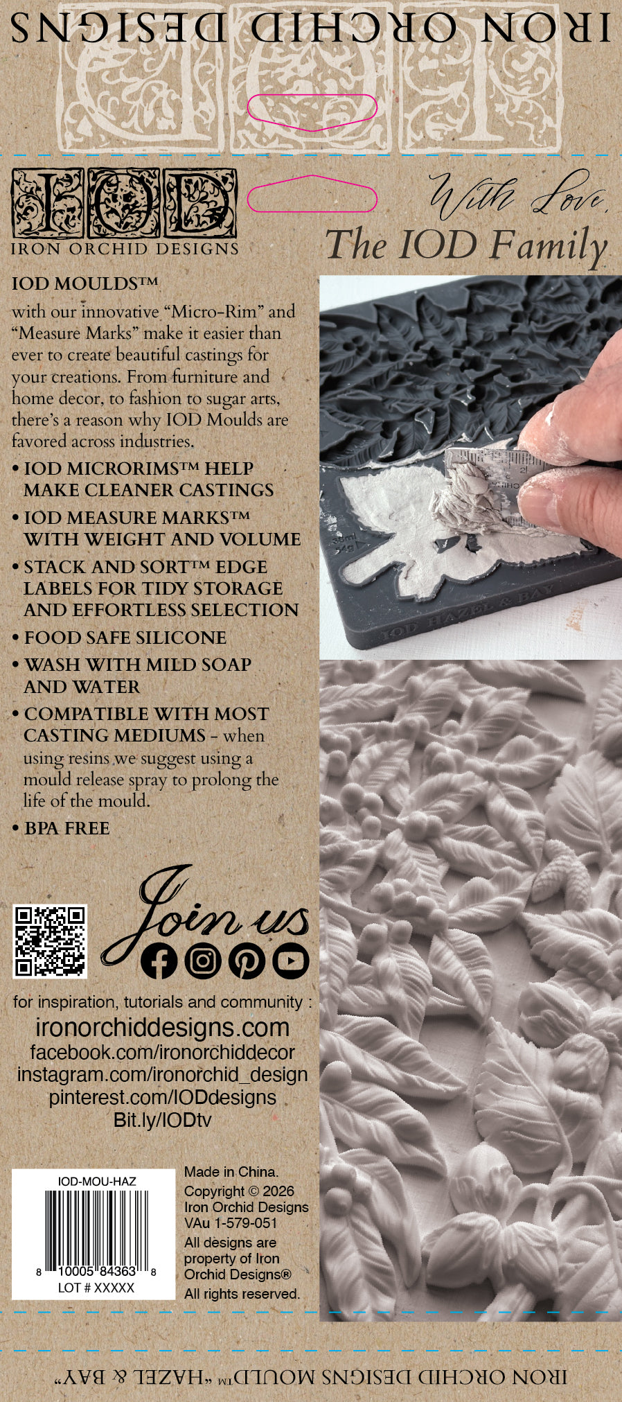 Hazel & Bay IOD Decor Mould (6" x 10")