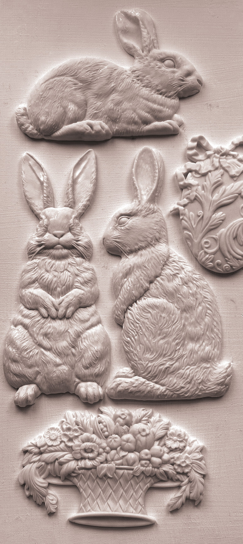 Les Lapins IOD Decor Mould (6″x10″)