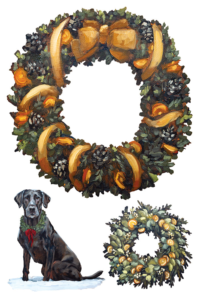 A Cotswold Christmas IOD Transfer (8×12″ pad-8 sheets )