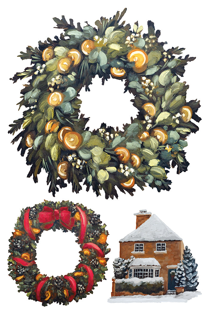 A Cotswold Christmas IOD Transfer (8×12″ pad-8 sheets )