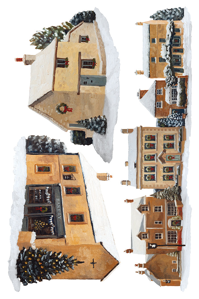 A Cotswold Christmas IOD Transfer (8×12″ pad-8 sheets )