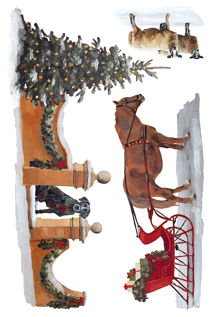 A Cotswold Christmas IOD Transfer (8×12″ pad-8 sheets )