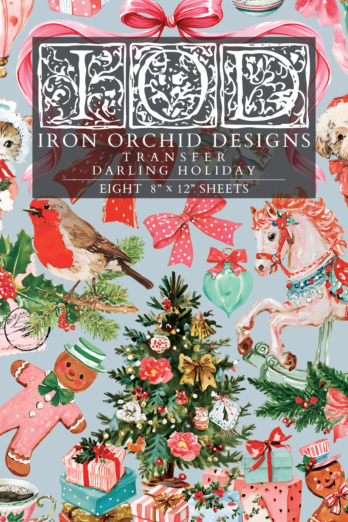 Darling Holiday IOD Transfer (8×12″ pad-8 sheets )