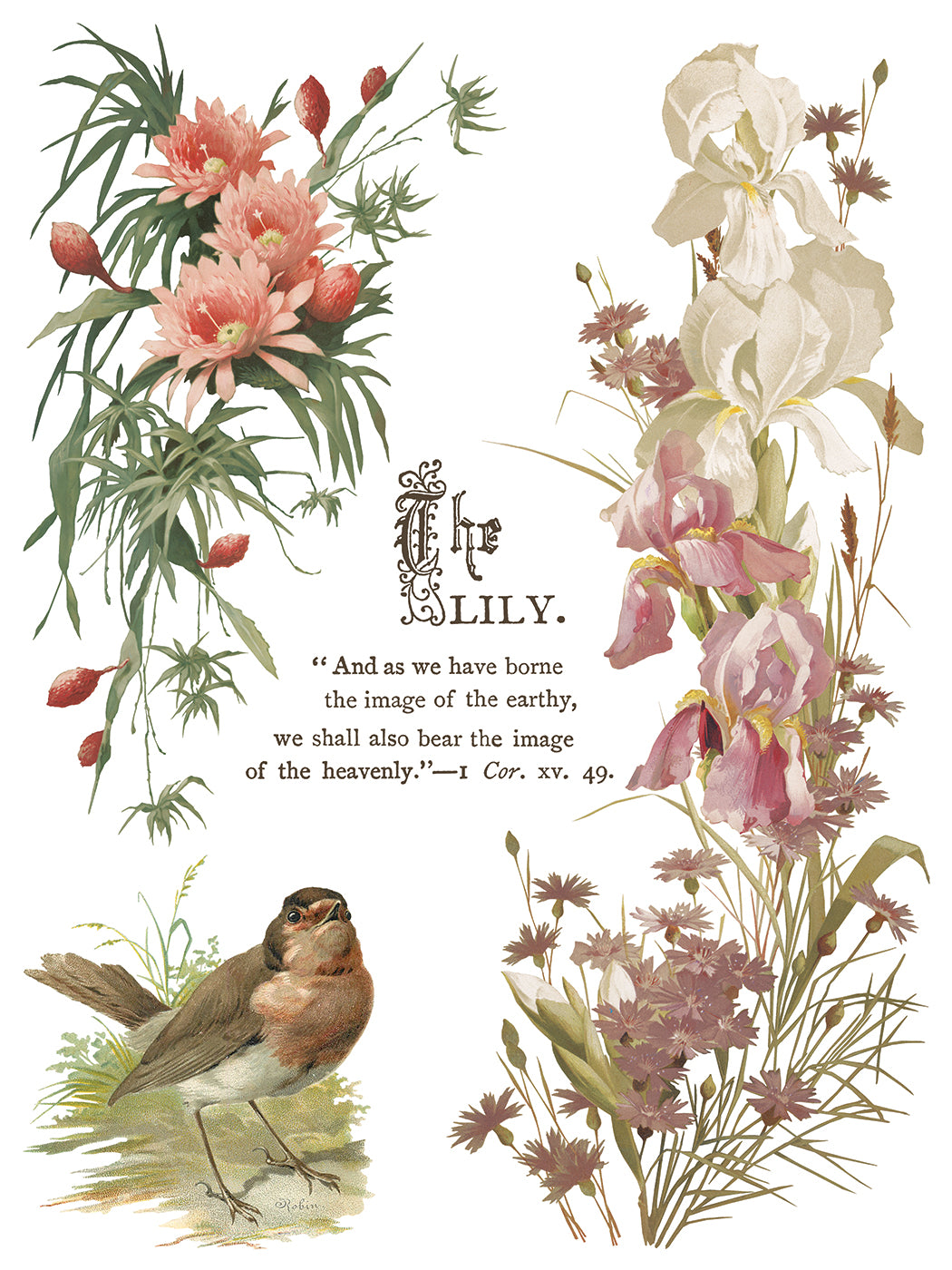 Flowers by the Poets IOD Transfer (12″x16″ pad-8 sheets)