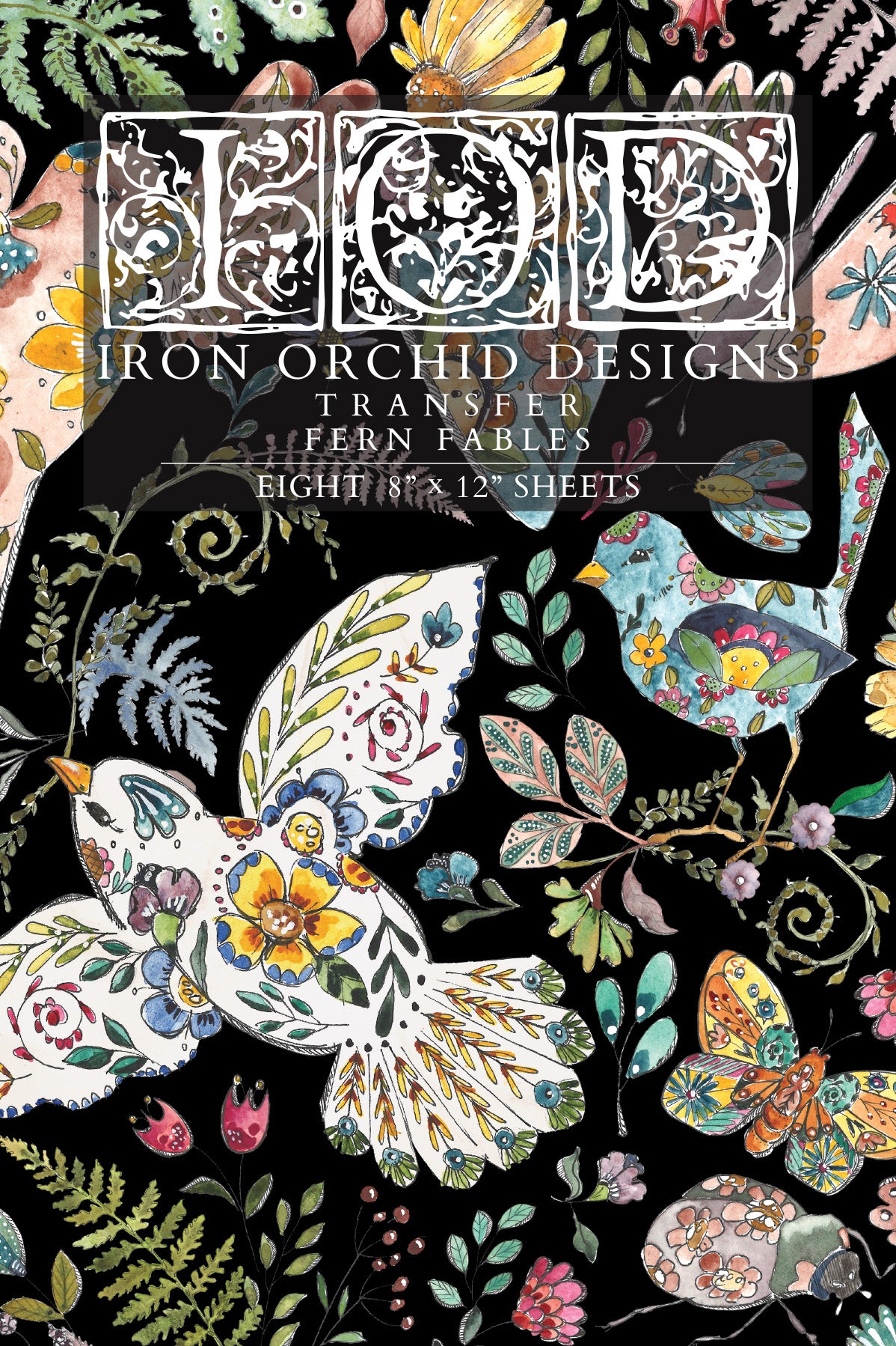 Fern Fables IOD Transfer (8×12″ pad-8 sheets )