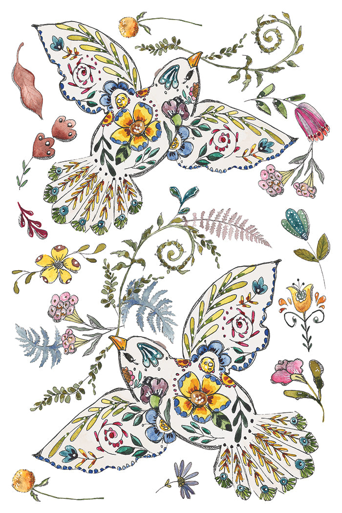 Fern Fables IOD Transfer (8×12″ pad-8 sheets )