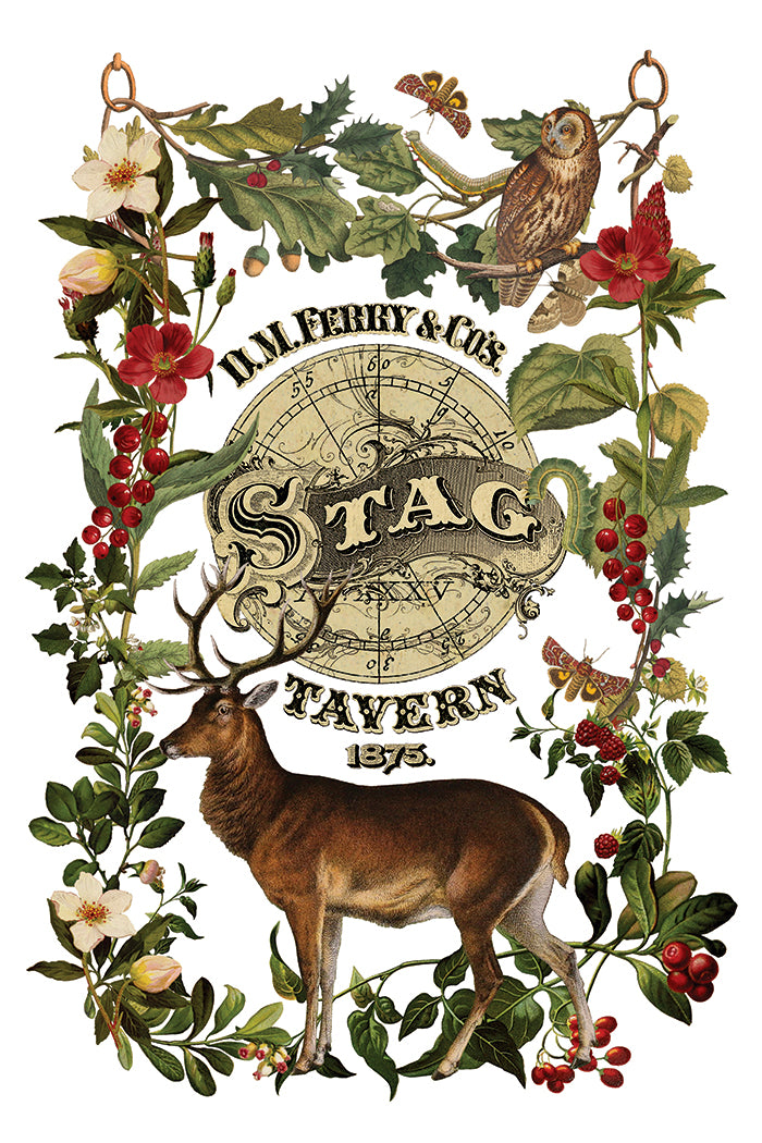 Stag Tavern IOD Transfer (8×12″ pad-8 sheets )