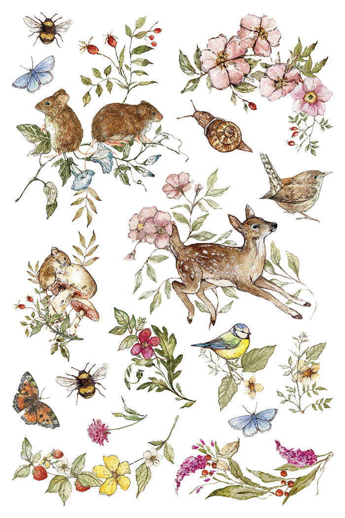 The Bramblewood Diaries IOD Transfer (8×12″ pad-8 sheets )