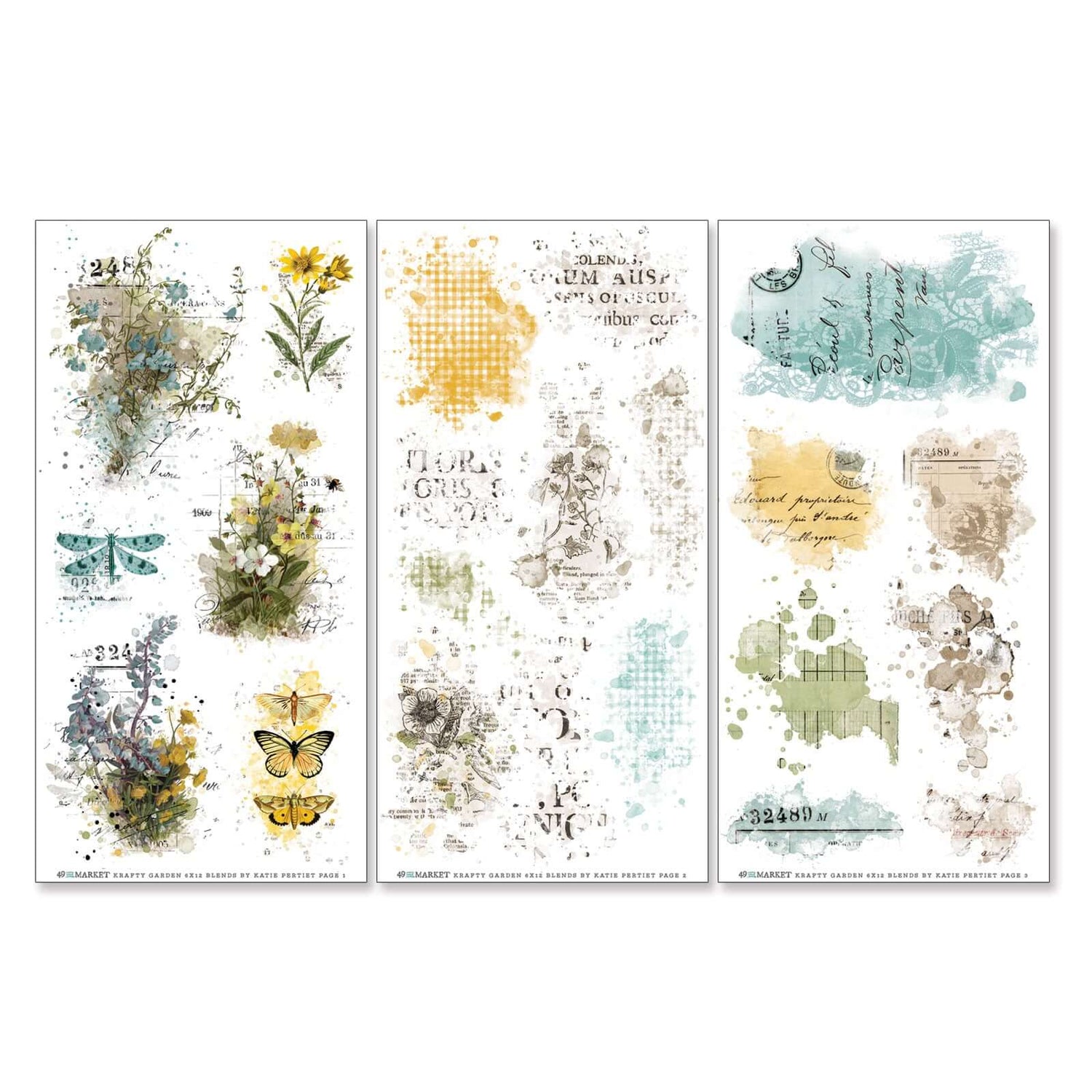 Krafty Garden Blendable Rub-on Transfer Set