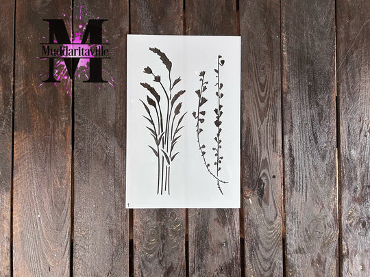 STENCIL - M0425-4 Weathered Botanicals