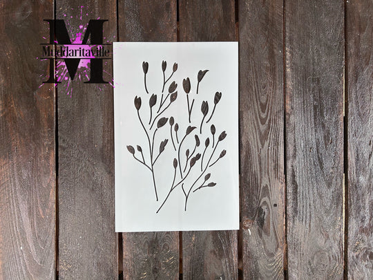 STENCIL - M0425-1 Weathered Botanicals