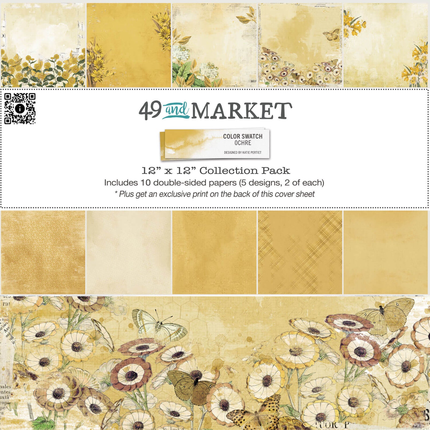 Color Swatch Ochre 12×12 Paper Collection Pack