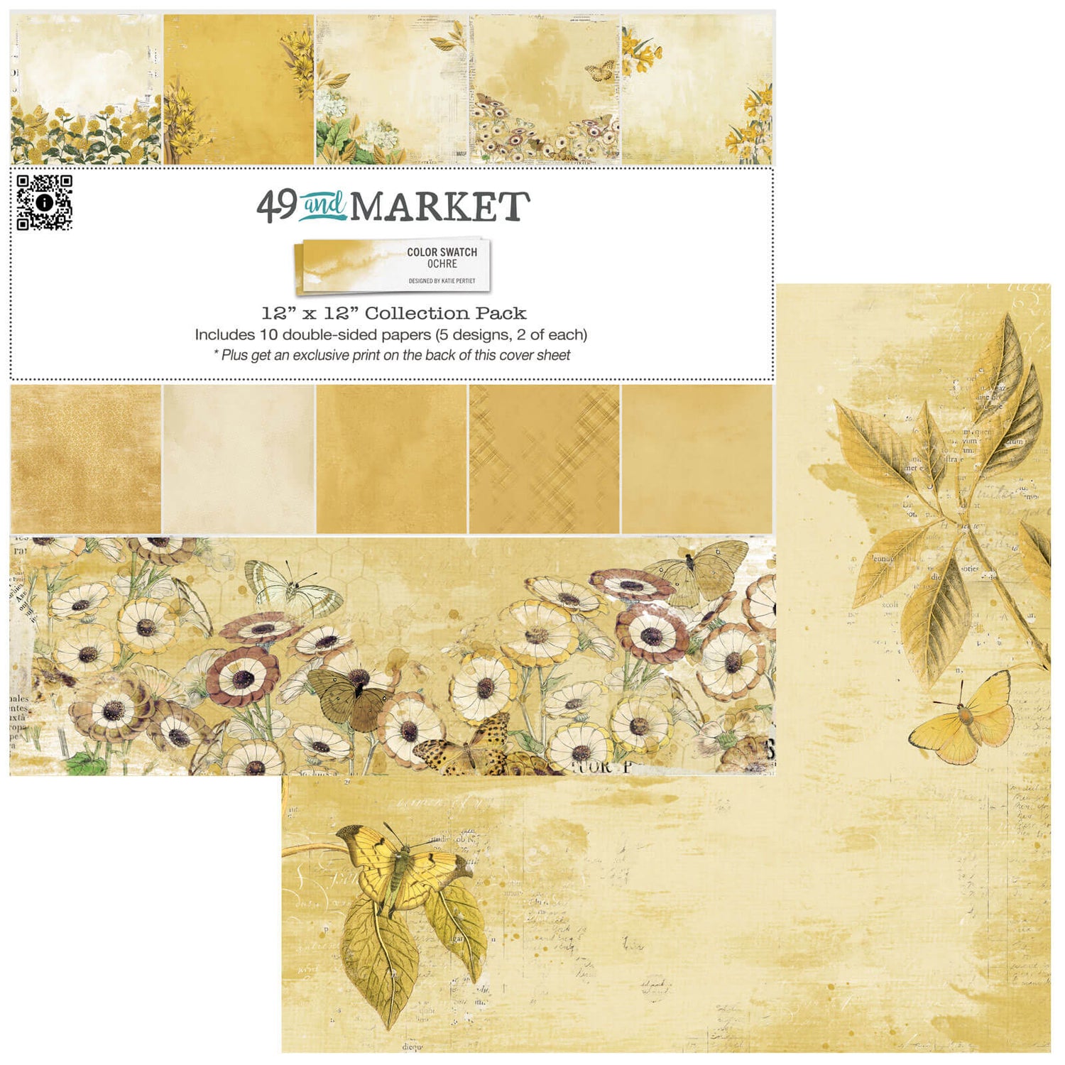 Color Swatch Ochre 12×12 Paper Collection Pack