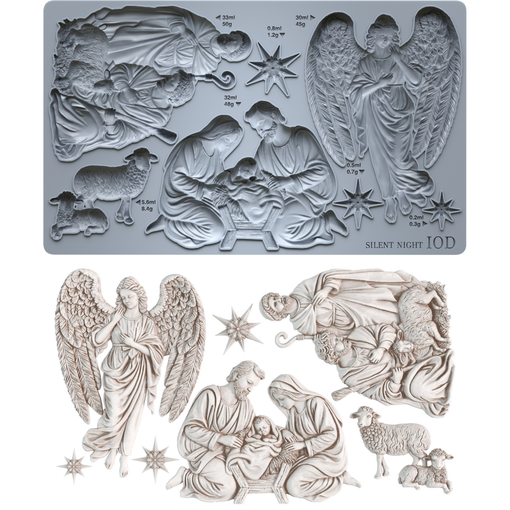 Silent Night IOD Decor Mould (6" x 10")
