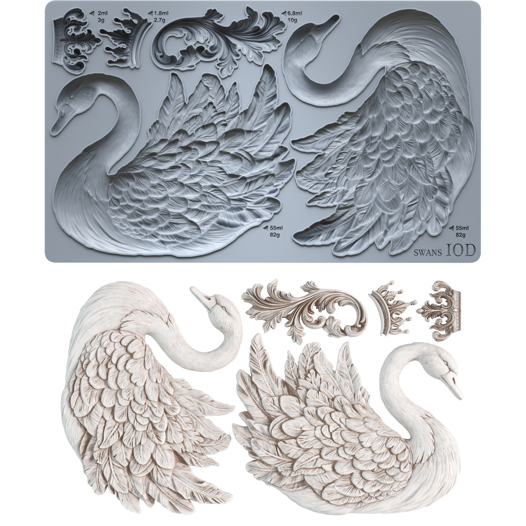 Swans IOD Decor Mould (6" x 10")