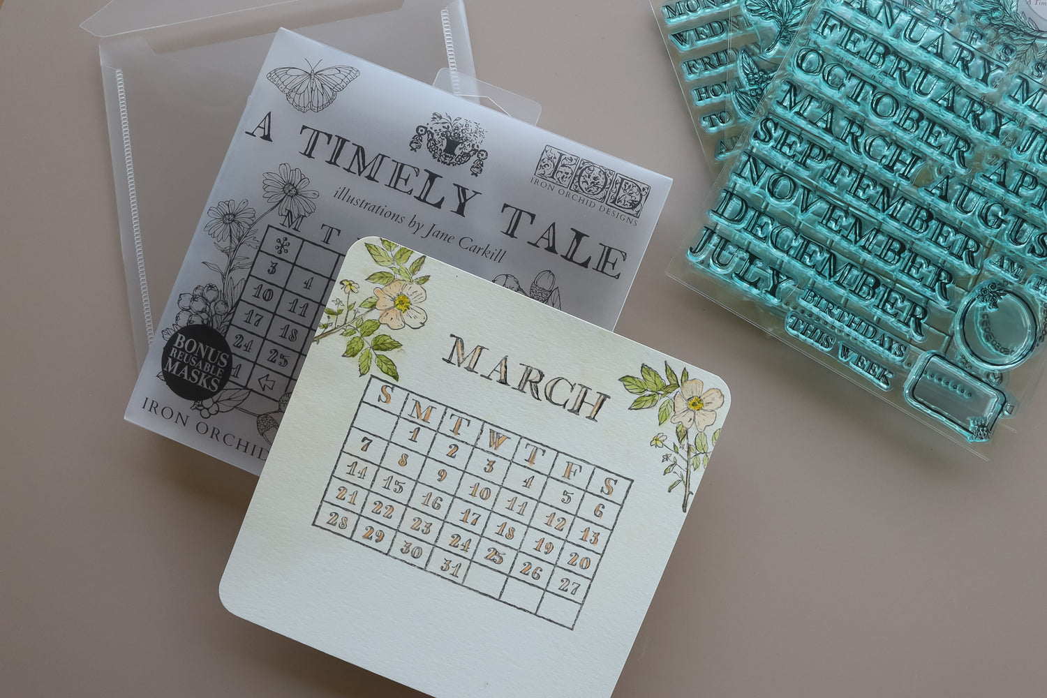 A Timely Tale IOD Stamp set of 4 Sheets (6″x6″ each)