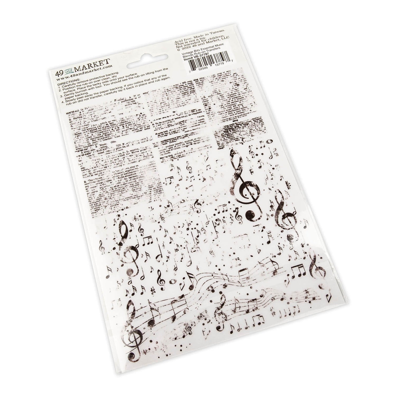 Essential Music Blends Rub-On Transfer