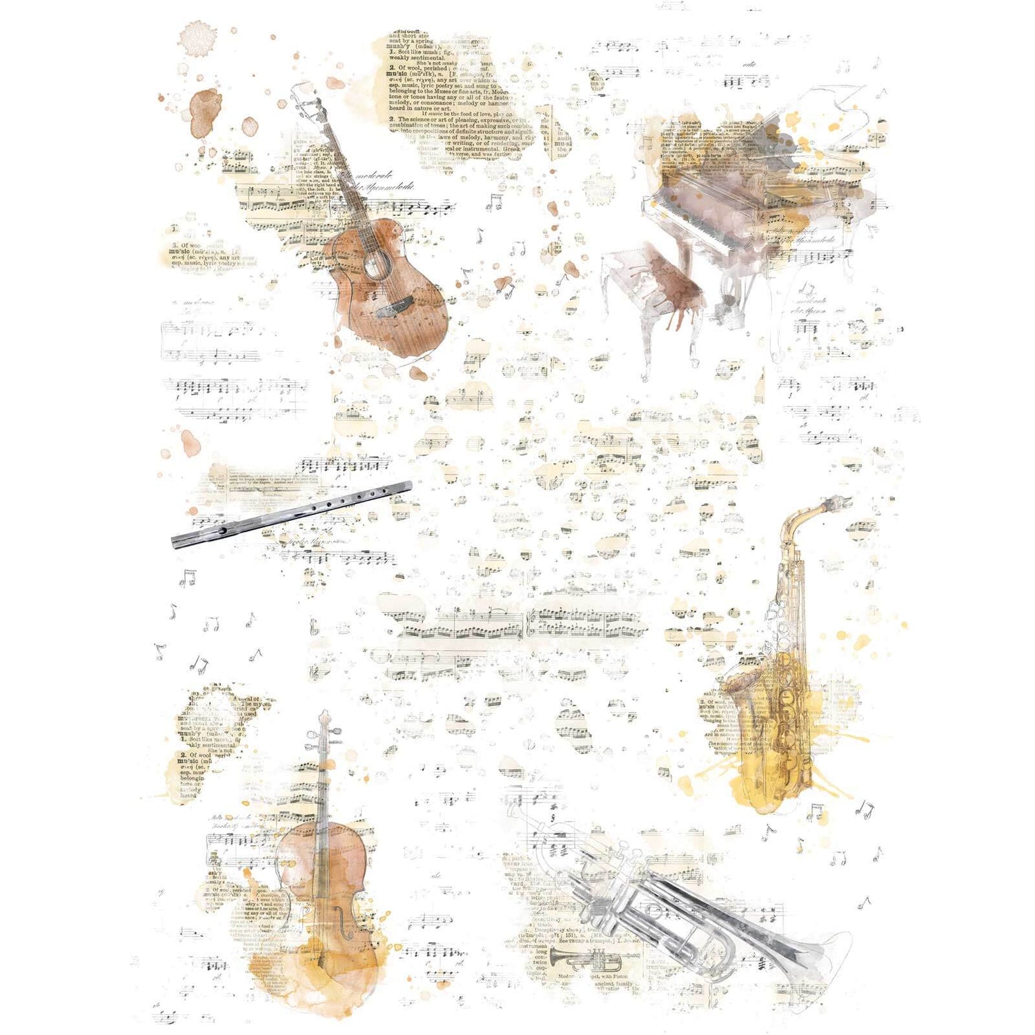 Essential Music Blends Rub-On Transfer