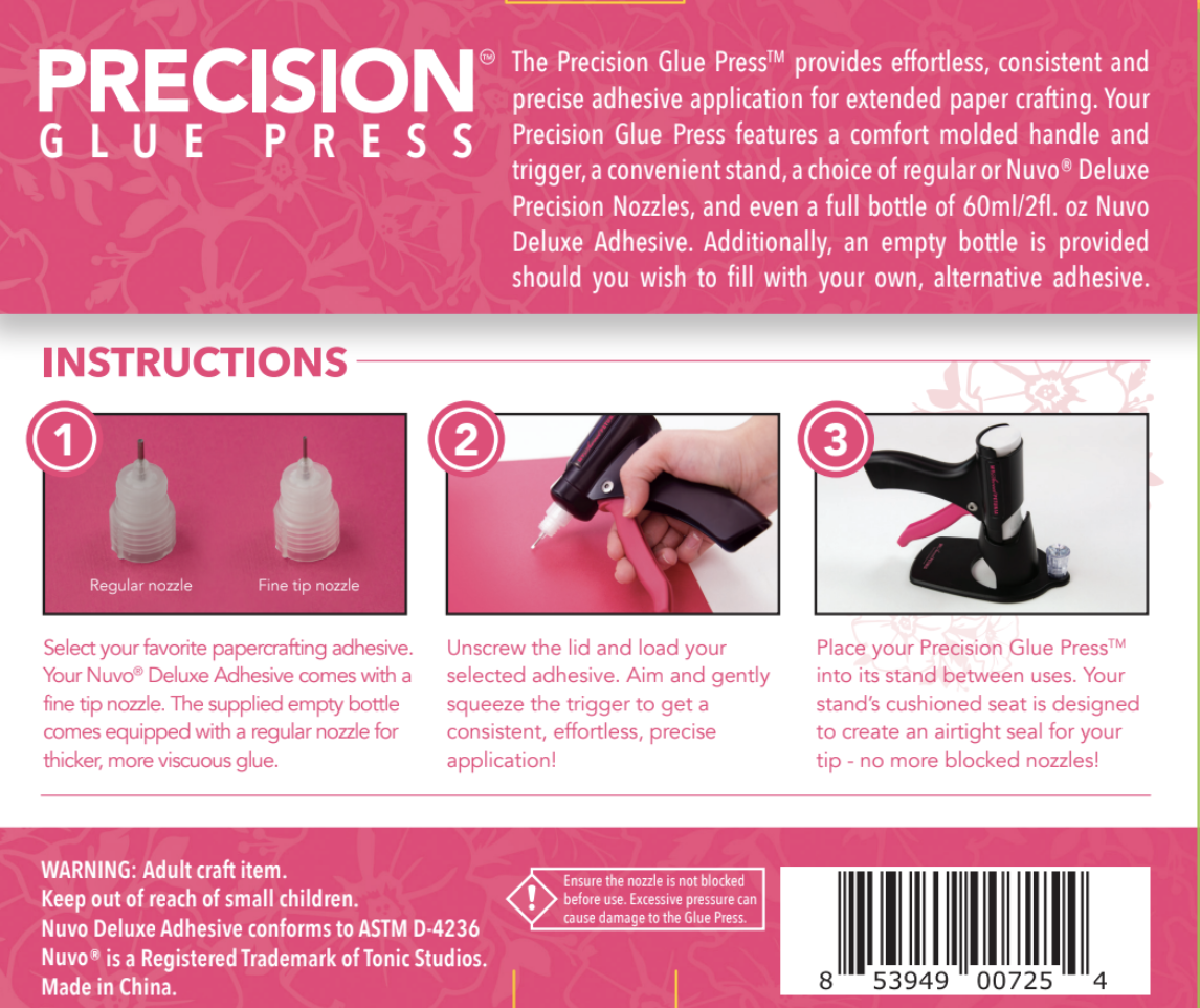 PRECISION GLUE PRESS---no more dried GLUE bottle tips!