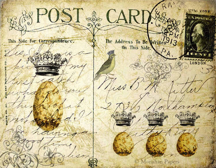 Crowned Eggs Post Card - X23