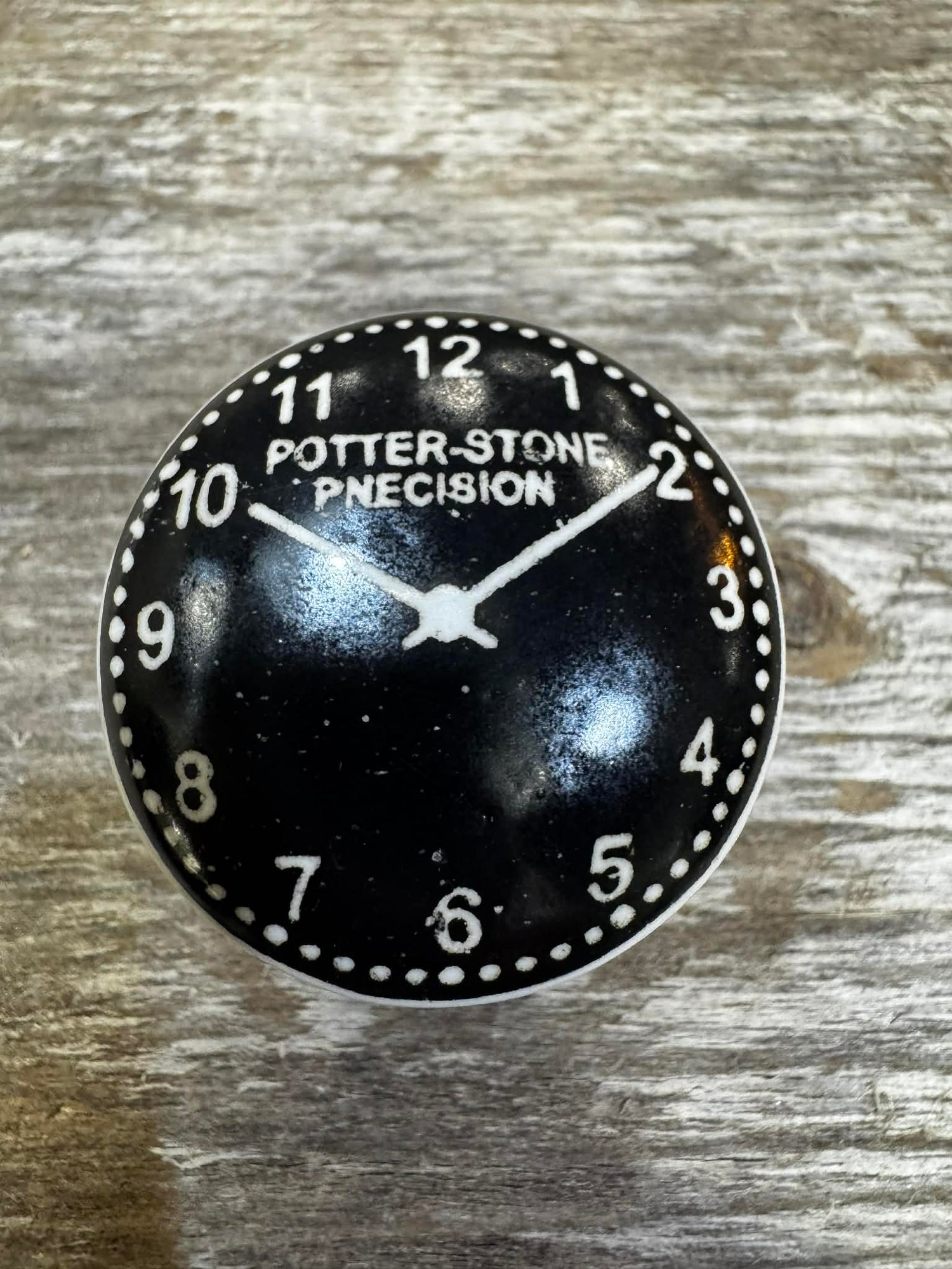 KNOB CERAMIC CLOCK FACE BLK