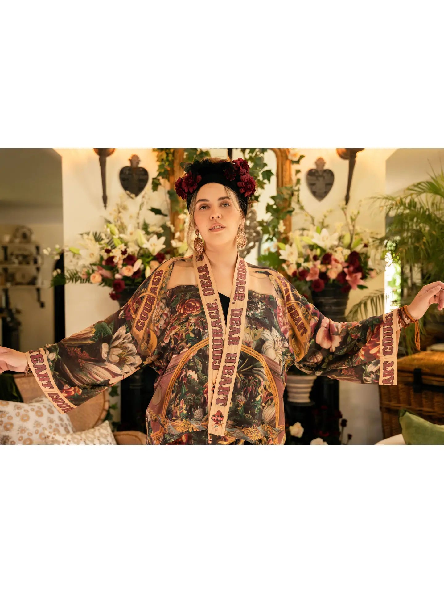 Courage Dear Heart Pixie Duster Cropped Kimono from Market of Stars