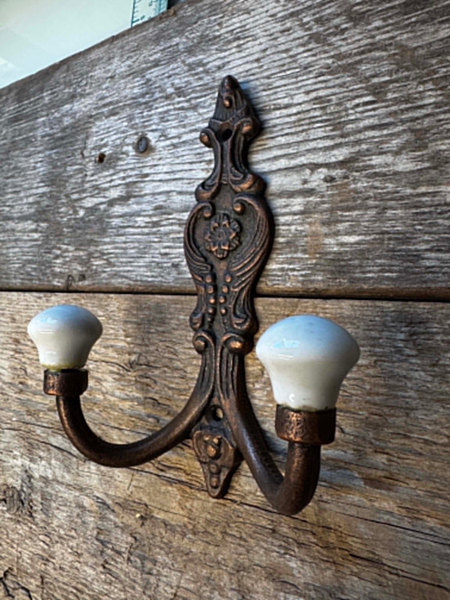 #63 HOOK ORNATE RUSTIC COPPER FINISH