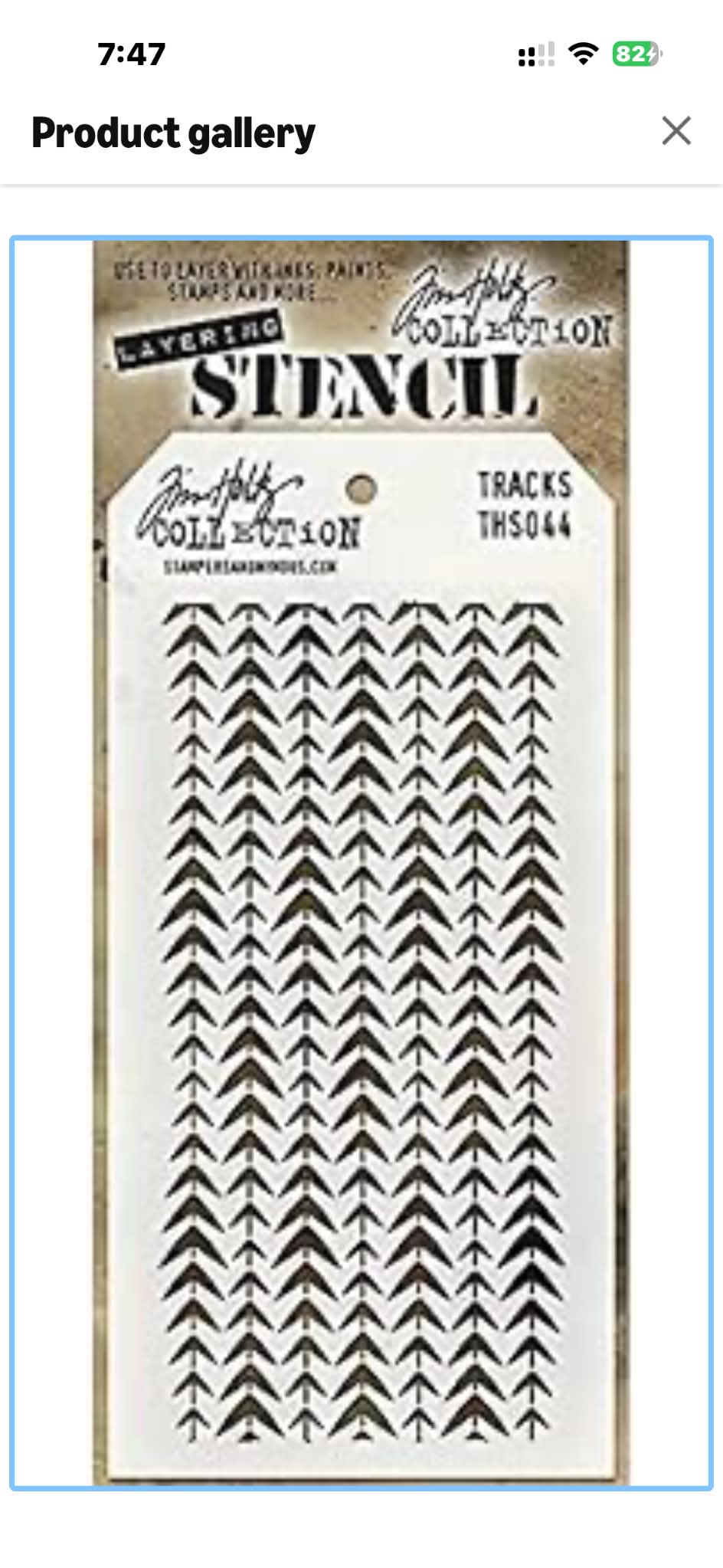 Tim Holtz Layered Stencil 4.125"X8.5" -TRACKS