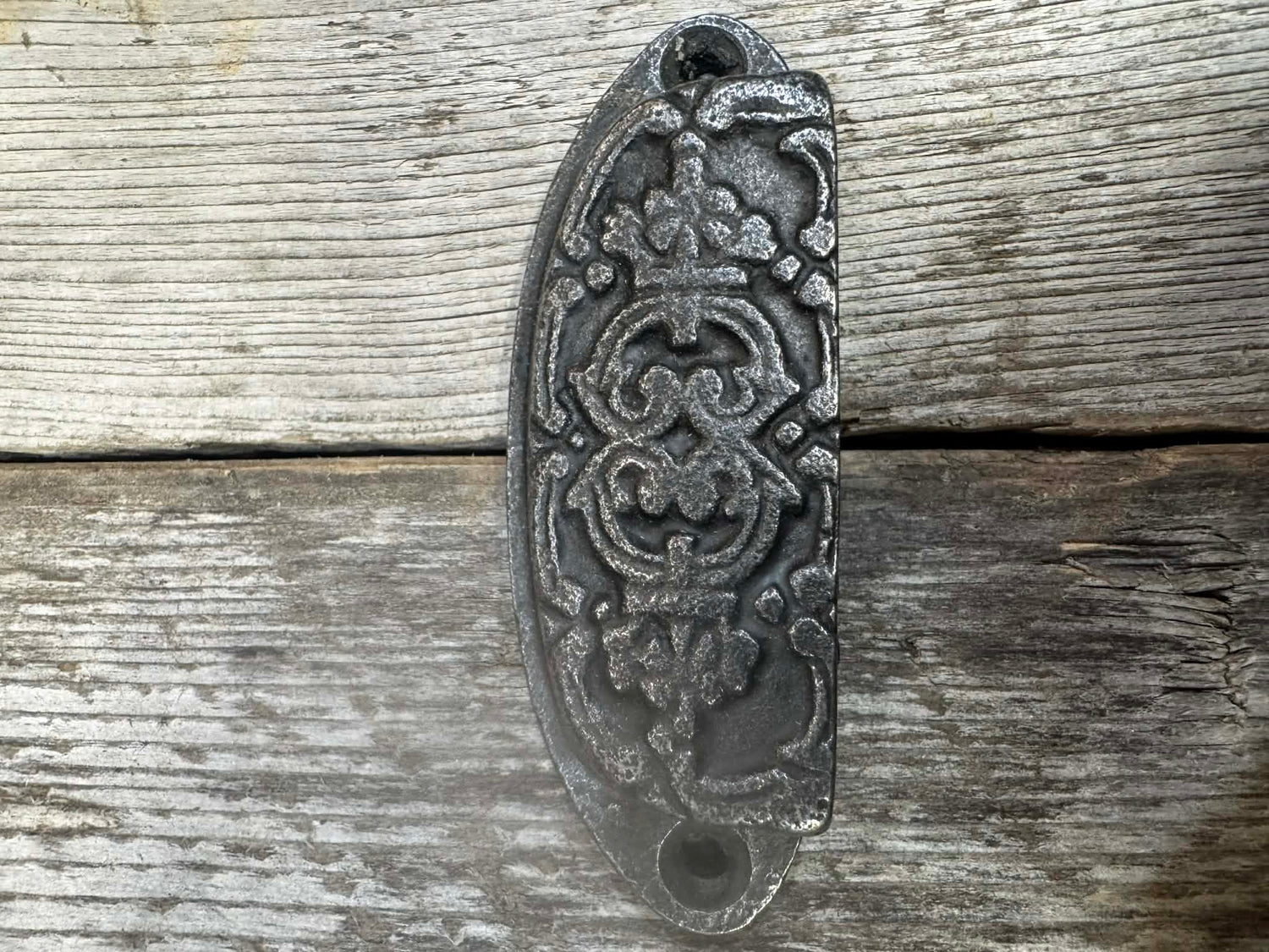 #53 IRON PULL, BURNISHED SILVER