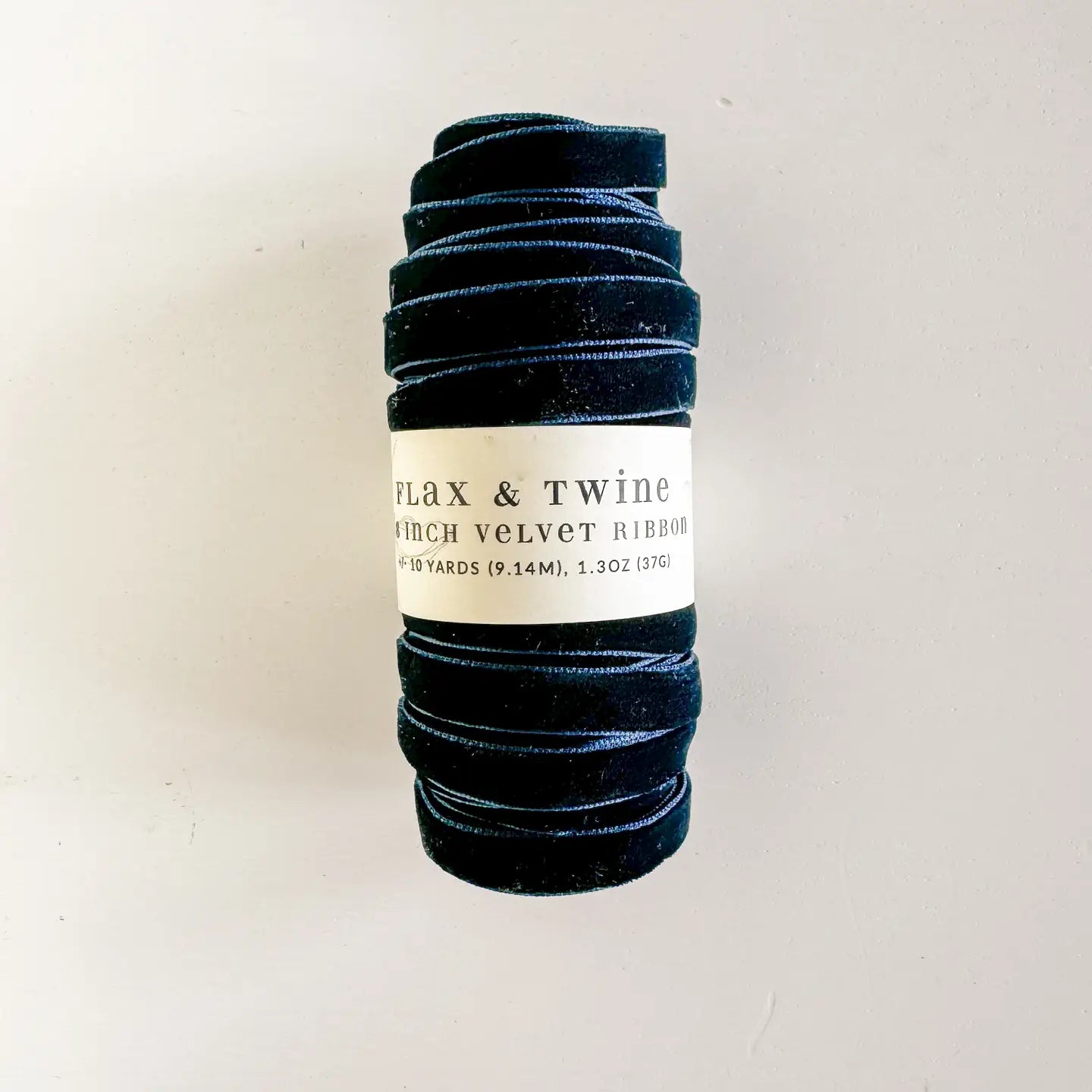 SAPPHIRE-Flax & Twine 3/8" Velvet Ribbon