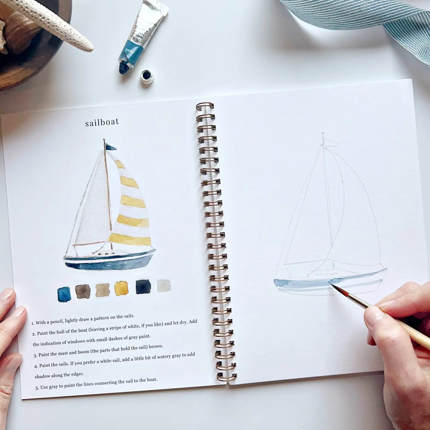 Emily Lex Water Colour Books-SEASIDE