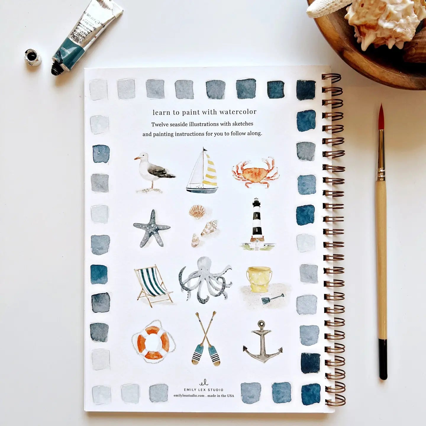 Emily Lex Water Colour Books-SEASIDE