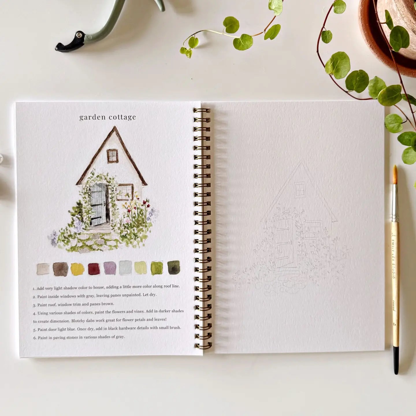 Emily Lex Water Colour Books-GARDEN