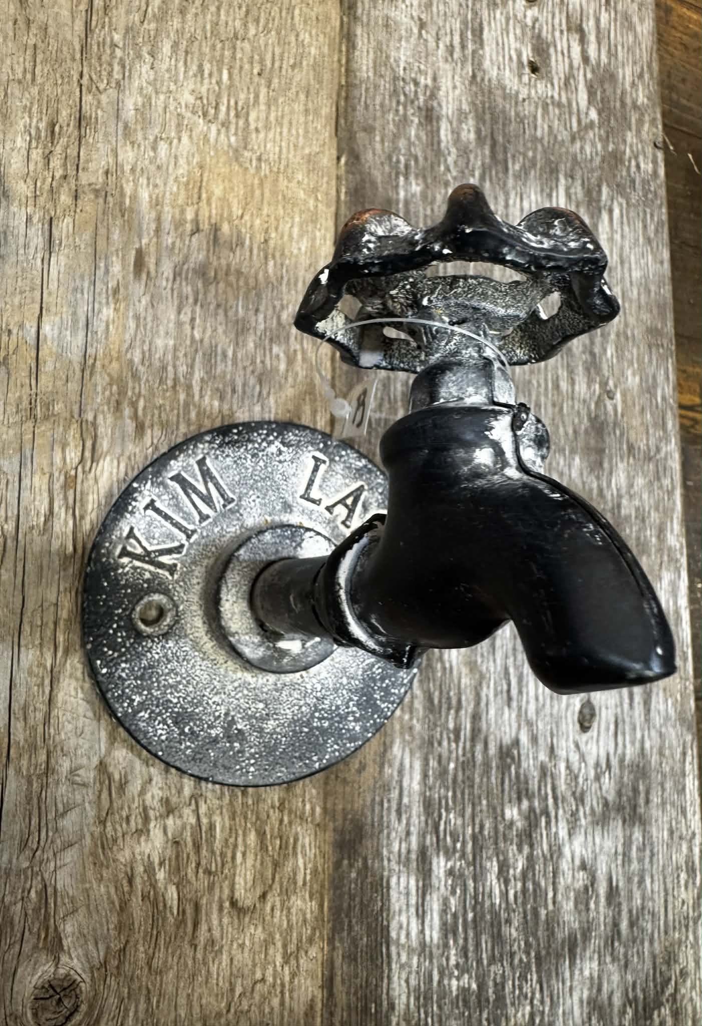 #73 HOOK -BLACK DISTRESSED FAUCET