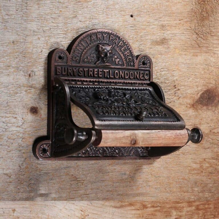 Burry London toilet paper holder with antique copper finish